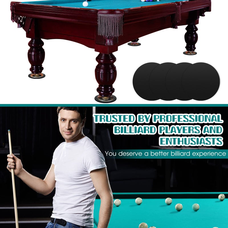 Haull 50 Pcs Billiard Pool Table Leg Shims 3"" Diameter Rubber Pool Table Leveler Pool Table Shims Pool Table Foot Pads - Image 5